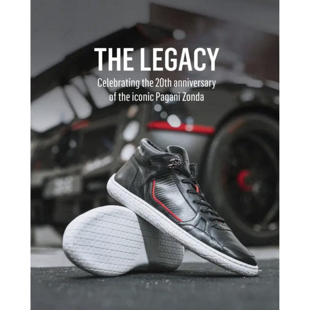 RARE Piloti x Pagani Automobili Legacy S Driving Shoes Nero Black Size 11 Zonda